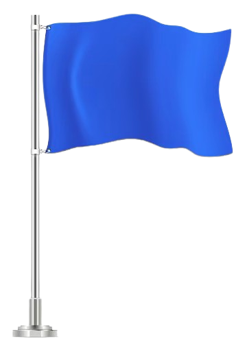logo flat bandera azul pestaña